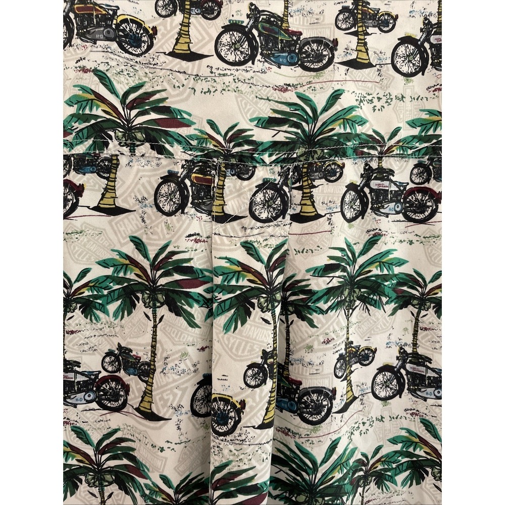 Vintage Harley Davidson Motorcycles Shirt Mens XL 100% Silk Hawaiian Button Up - Picture 6 of 6